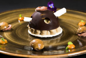 Mont Blanc con castagne di Roccamonfina, zucca e liquirizia